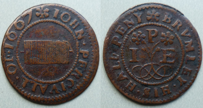Bromley, John Percival 1667 halfpenny Bromley, John Percival 1667 halfpenny